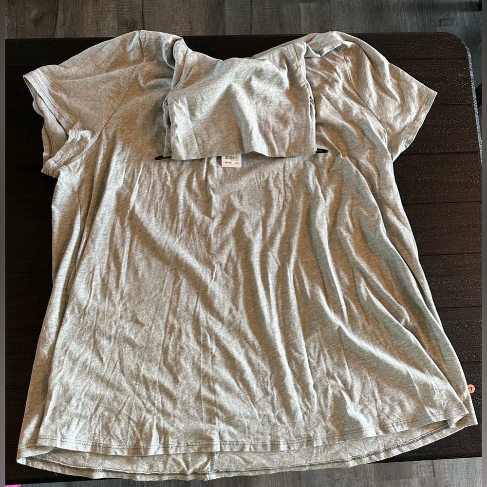 Lane Bryant Livi Cowl Neck Mask Top Grey 18/20 NWT